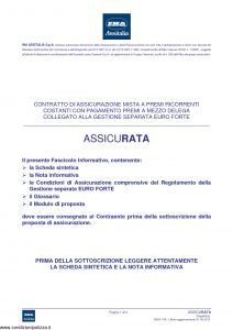 Ina Assitalia - Assicurata Contratto Di Assicurazione Mista A Premi Ricorrenti - Modello midv140 Edizione 05-2012 [54P]