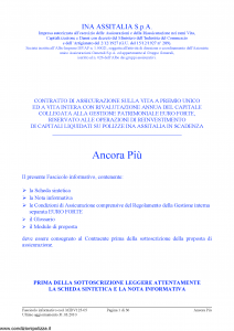 Ina Assitalia - Ancora Piu' - Modello midv125-05 Edizione 31-03-2010 [36P]
