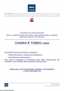 Ina Assitalia - Chiaro E Tondo Casa - Modello 1563 Edizione 16-05-2011 [38P]