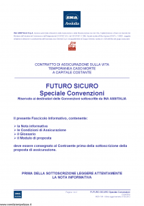 Ina Assitalia - Futuro Sicuro Speciale Convenzioni - Modello midv164 Edizione 31-05-2012 [36P]