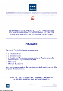 Ina Assitalia - Ina Cash - Modello midv179 Edizione 15-10-2010 [33P]