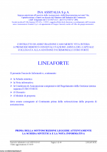 Ina Assitalia - Linea Forte - Modello midv105-05 Edizione 31-03-2009 [40P]
