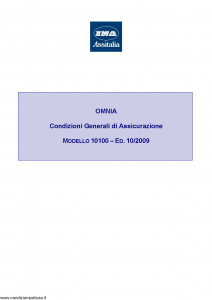 Ina Assitalia - Omnia - Modello 10100 Edizione 10-2009 [16P]