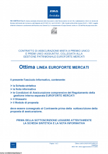 Ina Assitalia - Ottima Linea Euroforte Mercati - Modello midv168 Edizione 01-12-2010 [41P]