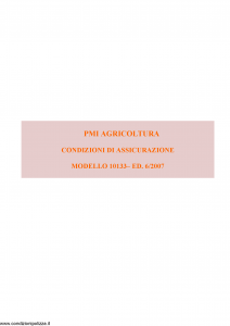 Ina Assitalia - Pmi Agricoltura - Modello 10133 Edizione 06-2007 [80P]
