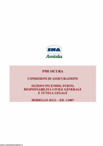 Ina Assitalia - Pmi Sicura - Modello 10121 Edizione 01-2007 [69P]