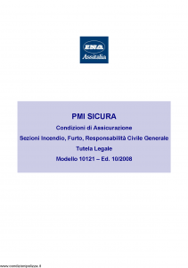 Ina Assitalia - Pmi Sicura - Modello 10121 Edizione 10-2008 [70P]