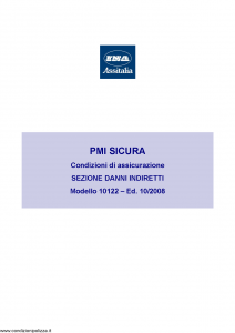 Ina Assitalia - Pmi Sicura - Modello 10122 Edizione 10-2008 [10P]
