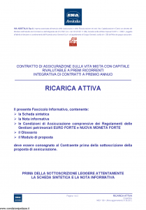 Ina Assitalia - Ricarica Attiva - Modello midv138 Edizione 31-05-2012 [58P]