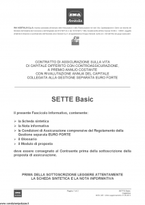 Ina Assitalia - Sette Basic - Modello midv-205 Edizione 31-05-2013 [56P]