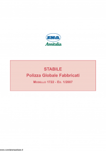 Ina Assitalia - Stabile Globale Fabbricati - Modello 1722 Edizione 01-2007 [44P]