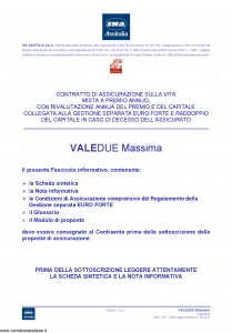 Ina Assitalia - Valedue Massima - Modello midv-155 Edizione 31-05-2012 [56P]