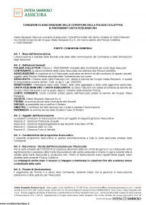 Intesa Sanpaolo Assicura - Condizioni Assicurazione Carta Fideuram Oro 100070000087 - Modello nd Edizione 01-02-2016 [15P]