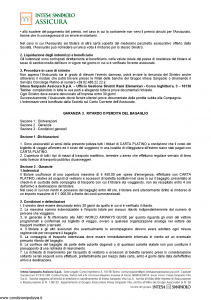Intesa Sanpaolo Assicura - Condizioni Assicurazione Carta Platino 100070000089 - Modello nd Edizione 01-02-2016 [14P]
