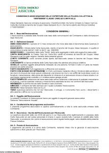 Intesa Sanpaolo Assicura - Condizioni Assicurazione Classic Card 100070000097 - Modello nd Edizione nd [11P]