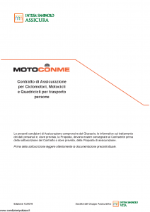 Intesa Sanpaolo Assicura - Moto Con Me - Modello 186263 Edizione 12-2018 [48P]