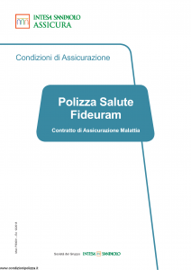 Intesa Sanpaolo Assicura - Polizza Salute Fideuram - Modello ps0001 Edizione 12-2018 [36P]