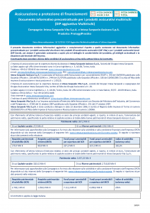 Intesa Sanpaolo Assicura - Proteggi Prestito - Modello nd Edizione 15-12-2018 [14P]