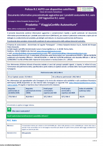 Intesa Sanpaolo Assicura - Viaggia Con Me Autovetture - Modello nd Edizione 15-12-2018 [13P]