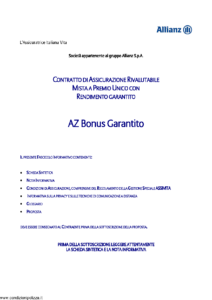 L Assicuratrice Italiana Vita - Az Bonus Garantito - Modello aiv7527 Edizione 04-2012 [31P]