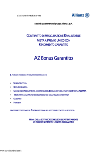 L Assicuratrice Italiana Vita - Az Bonus Garantito - Modello aiv7527 Edizione 05-2012 [31P]
