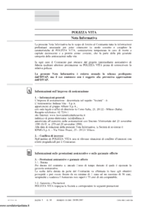 L Assicuratrice Italiana Vita - Polizza Vita Tariffa 4Ad Nf 04 - Modello 7304d-nf Edizione 10-2007 [38P]