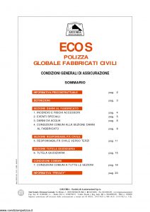 Liguria Assicurazioni - Polizza Globale Fabbricati Civili - Modello GF01A Edizione 11-2001 [20P]