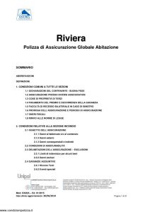 Liguria - Riviera Polizza Di Assicurazione Globale Abitazione - Modello RA02A Edizione 01-2015 [31P]