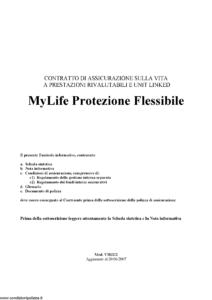 Lloyd Adriatico - Mylife Protezione Flessibile - Modello vi032-2 Edizione 20-06-2007 [42P] 