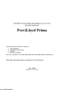 Lloyd Adriatico - Previlloyd Prima - Modello vi009-6 Edizione 01-10-2007 [22P]
