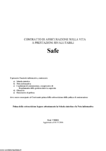 Lloyd Adriatico - Safe - Modello vi028-1 Edizione 06-11-2006 [26P] 
