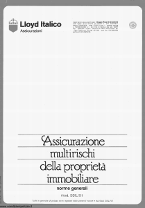 Lloyd Italico - Assicurazione Multirischi Della Proprieta' Immobiliare - Modello s01l-111 Edizione 05-1990 [12P]