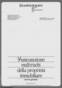 Lloyd Italico - Assicurazione Multirischi Della Proprieta' Immobiliare - Modello s01l-111 Edizione 07-1985 [11P]