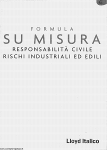 Lloyd Italico - Formula Su Misura Responsabilita' Civile Rischi Industriali Ed Edili - Modello s06l-100 Edizione 01-2002 [27P]