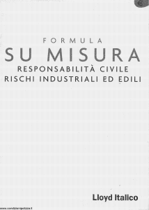 Lloyd Italico - Formula Su Misura Responsabilita' Civile Rischi Industriali Ed Edili - Modello s06l-101 Edizione 01-2002 [26P]