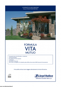 Lloyd Italico - Formula Vita Mutuo - Modello s11l-119 Edizione 09-2009 [28P]