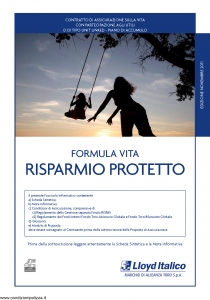 Lloyd Italico - Formula Vita Risparmio Protetto - Modello s11l-116 Edizione 11-2011 [58P]