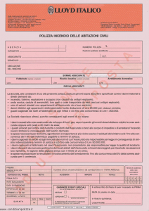 Lloyd Italico - Polizza Incendio Delle Abitazioni Civili - Modello s01l-062 Edizione 06-1989 [4P]
