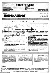 Lloyd Italico - Sereno Abitare Assicurazione Furto Incendio Abitazione - Modello s04l-050 Edizione 11-1990 [SCAN] [8P]
