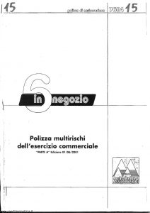Meie - 6 In Negozio Polizza Multirischi Dell'Esercizio Commerciale - Modello 7604 Edizione 06-2001 [SCAN] [34P]