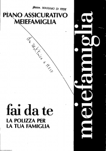 Meie - Meie Famiglia Fai Da Te Polizza Per La Tua Famiglia - Modello nd Edizione nd [SCAN] [55P]
