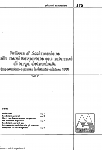 Meie Aurora - Polizza Assicurazione Merci Trasportate Con Autocarri Di Targa Determinata - Modello u0570a Edizione 1998 [SCAN] [10P]