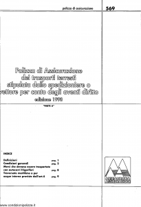 Meie Aurora - Polizza Assicurazione Trasporti Terresti Stipulata Dallo Spedizioniere - Modello u0569a Edizione 06-2001 [SCAN] [14P]