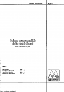 Meie Aurora - Polizza Responsabilita' Civile Rischi Diversi - Modello u2001a Edizione 01-06-2001 [SCAN] [14P]