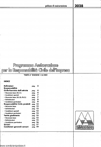 Meie Aurora - Programma Assicurazione Responsabilita' Civile Impresa - Modello u2028a Edizione 01-06-2001 [SCAN] [21P]