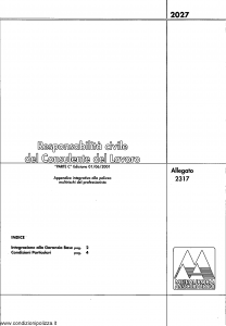 Meie Aurora - Responsabilita' Civile Del Consulente Del Lavoro - Modello u2317c Edizione 01-06-2001 [SCAN] [4P]