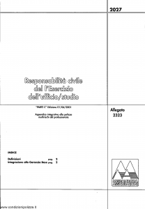 Meie Aurora - Responsabilita' Civile Del L'Esercizio Dell'Ufficio Studio - Modello u2323c Edizione 01-06-2001 [SCAN] [4P]