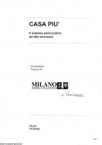 Milano Assicurazioni - Casa Piu' - Modello nd Edizione 05-2003 [SCAN] [34P]