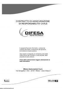 Milano Assicurazioni - Difesa Per Rc Vita Privata - Modello 11722 Edizione 05-2012 [18P]