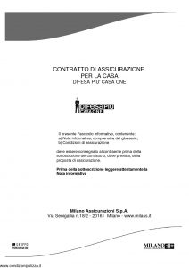 Milano Assicurazioni - Difesa Piu' Casa One - Modello 11556 Edizione 12-2010 [64P]